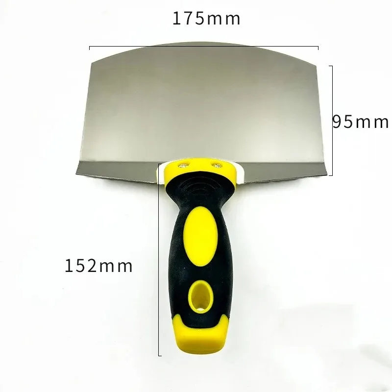 Edelstahl-Spachtelmesser Wandfarben- und Putzkelle Bogenförmige Ascheschaufel Farb-Füllschaber Spachtel 2