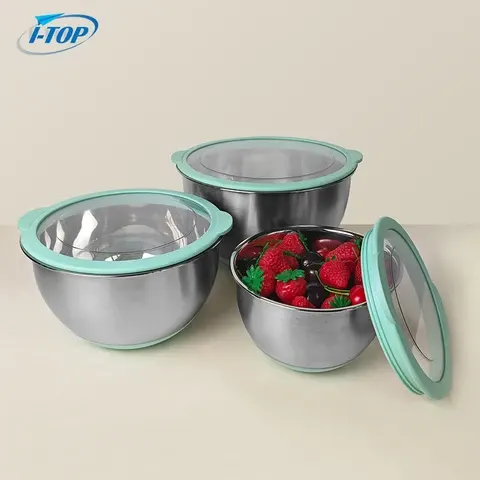 3-Piece Mixing Bowl Set with Non-Slip Base