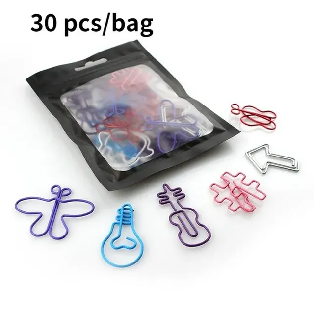 30-Piece Decorative Bookmark Clip Set 1