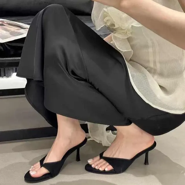 Sommer Frauen Clip Toe High Heel Hausschuhe Mode 4
