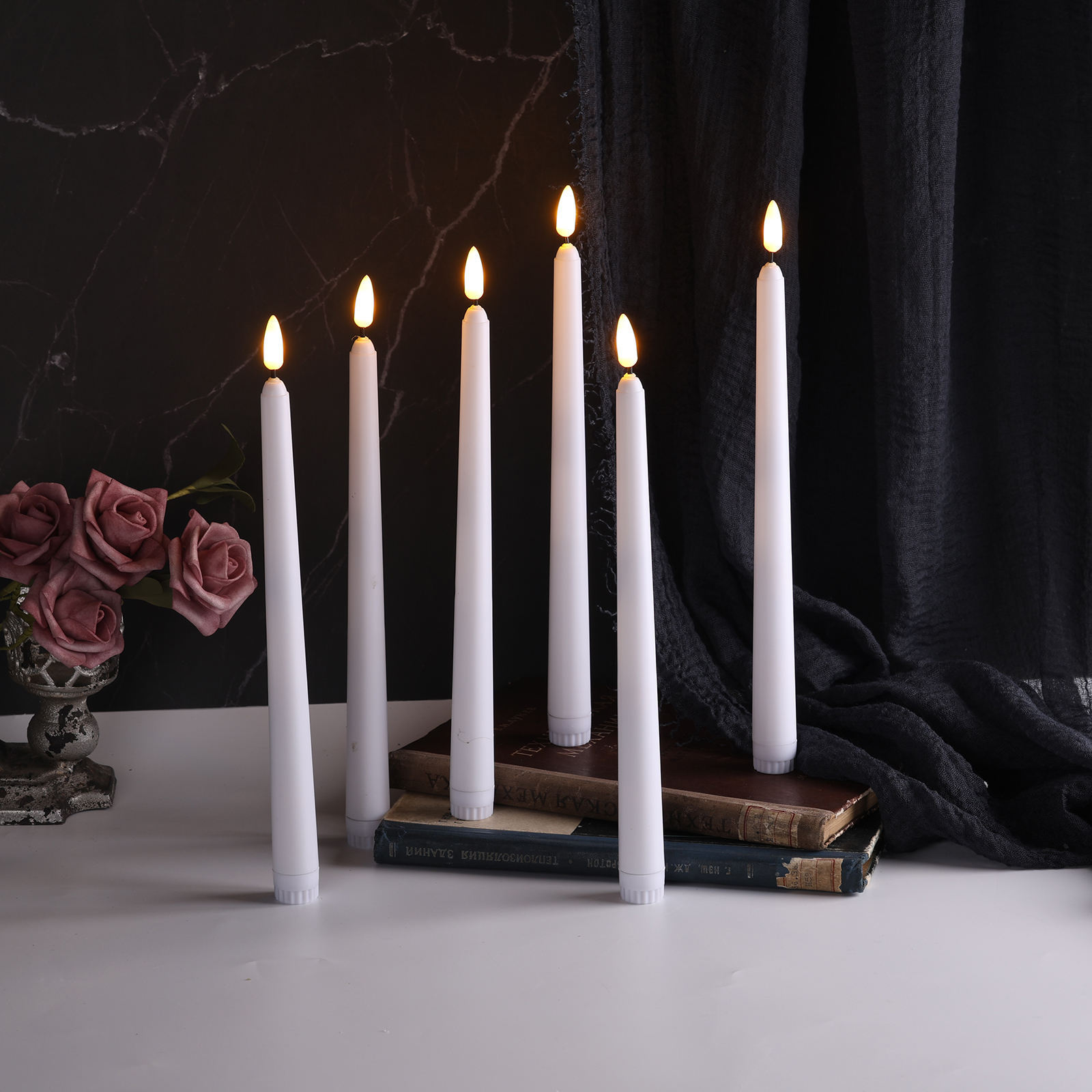 Remote Control LED Flame Taper Candles 3