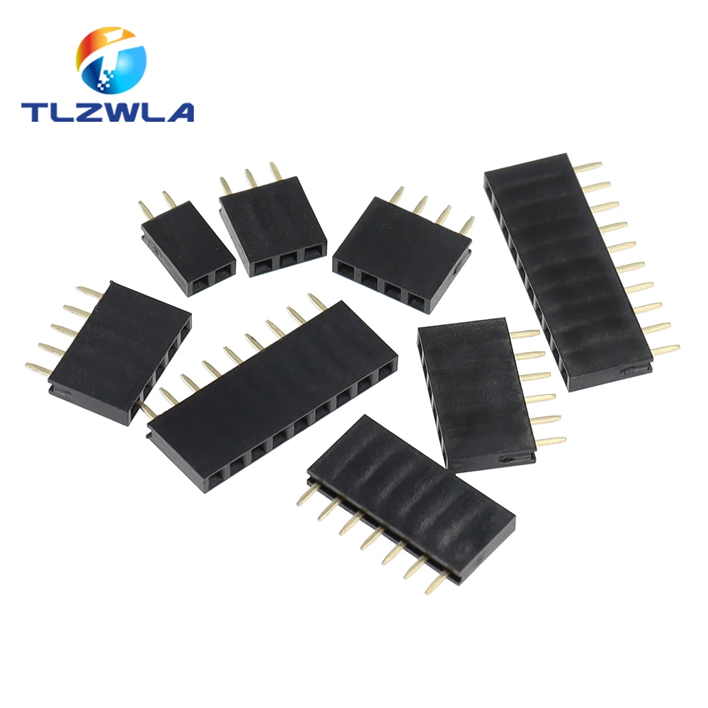 Single-Row Pin Header 2.54mm, 2–40 Pin 2