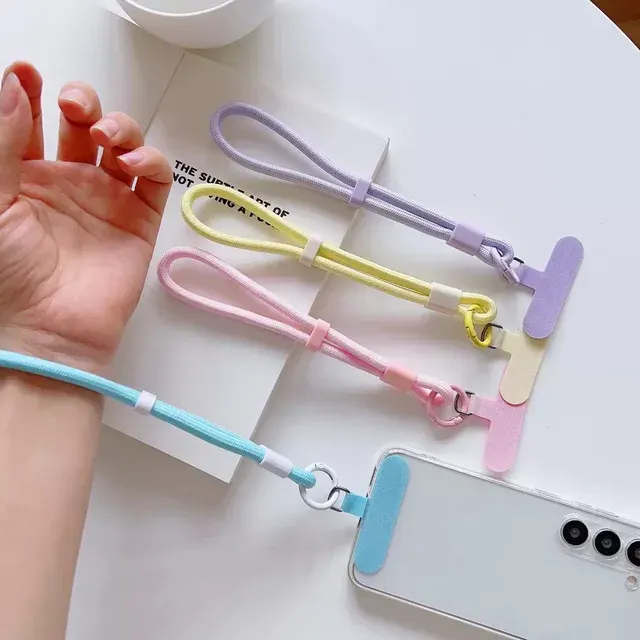 Candy-Colored Phone Lanyard with Wrist Strap 4