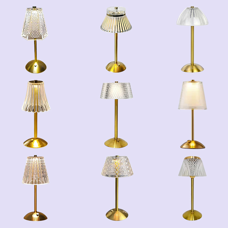 Dimmable Gold Crystal LED Table Lamp 2
