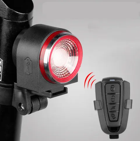 Bike Rear Light With Intelligent Sensor Anti-theft Alarm