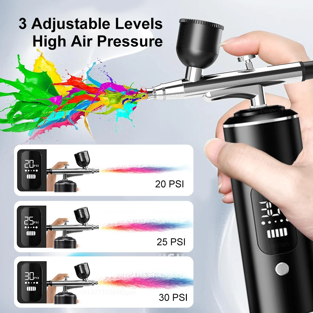 Airbrush mit Kompressor Tragbare Airbrush-Malerei Mini-Spritzpistole zum Malen 3