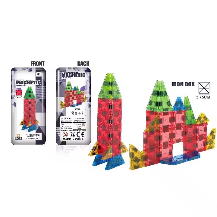 3.75 cm Mini Magnetic Tiles With Iron Box