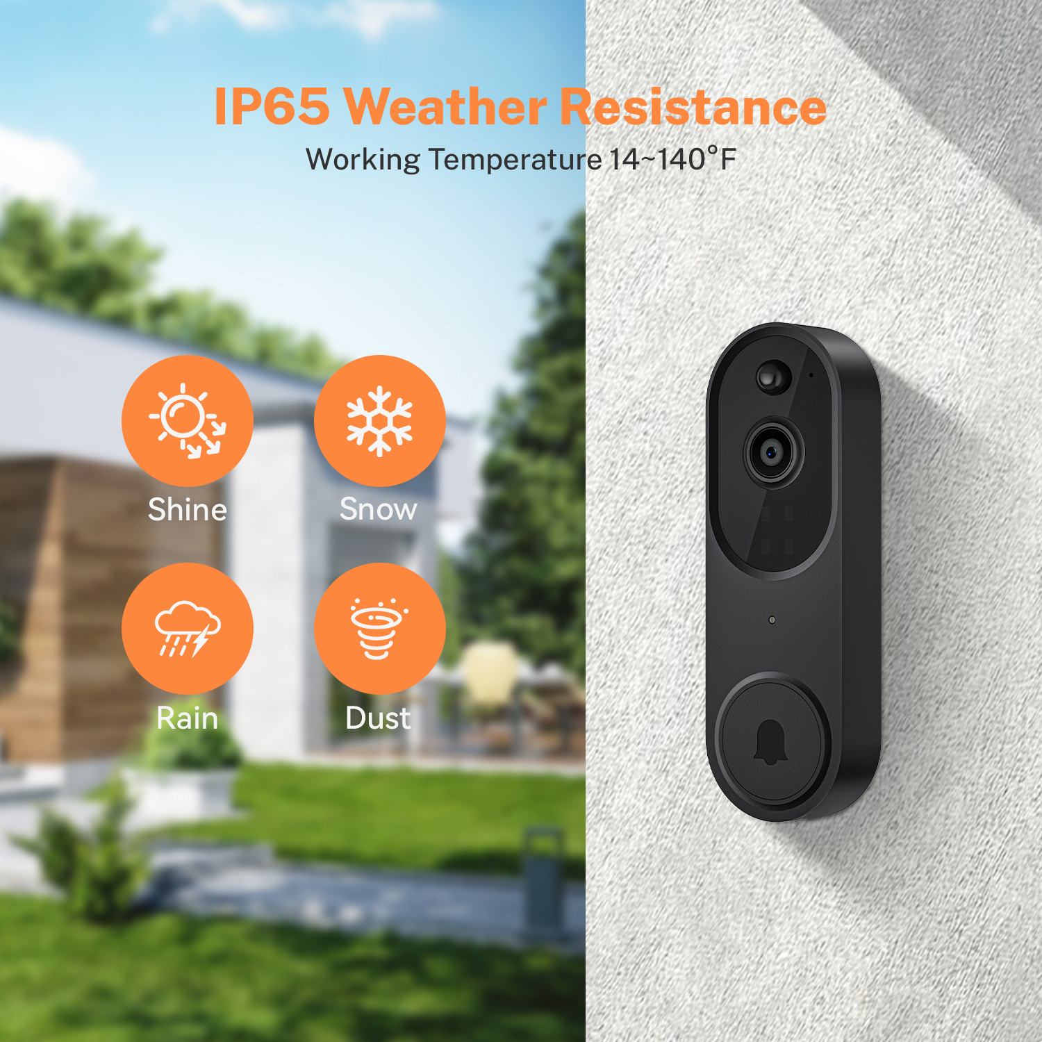 Smart 1080P Doorbell with Infrared Night Vision 2